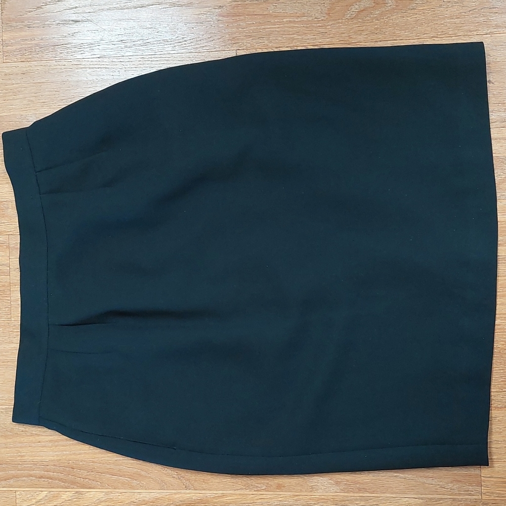 Valerie Steven's Womens Size 14 Petite 14P Pocketed Black Pencil Skirt